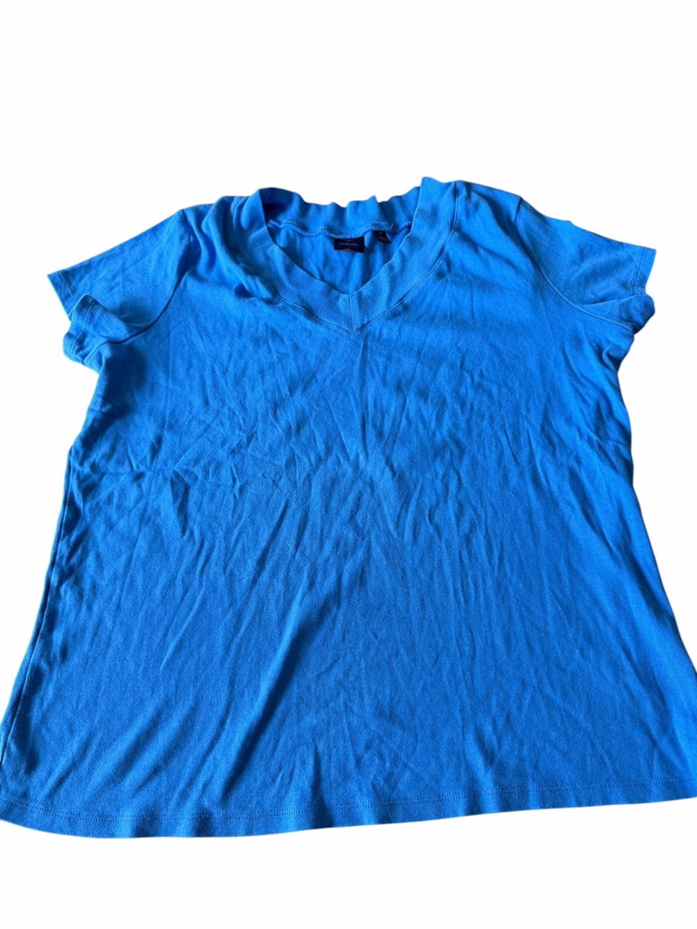 Rafaella Blue V-Neck Women's Top